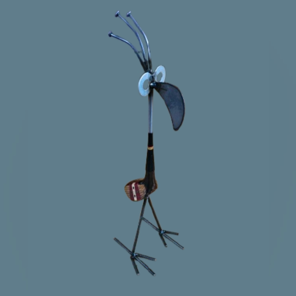 Golf Driver Bird Recycled Garden Art